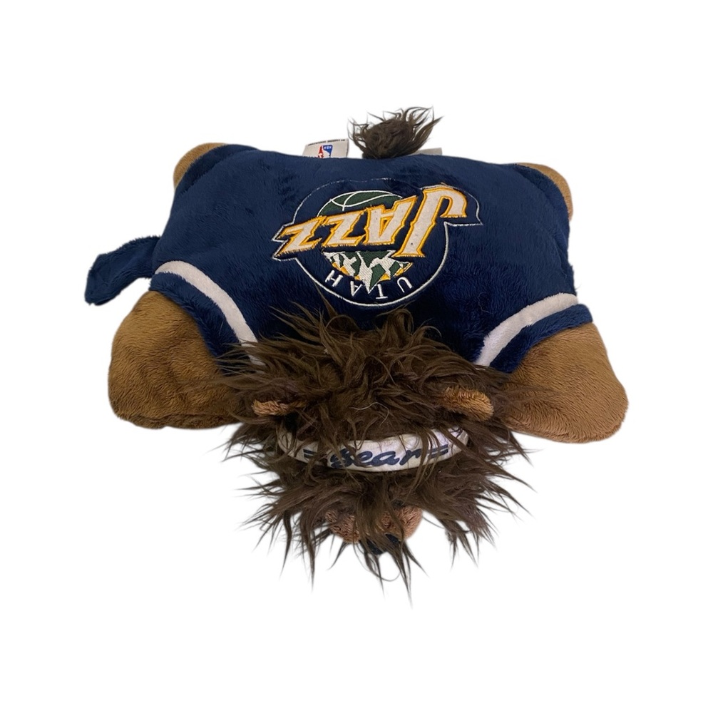 Pillow Pets Utah Jazz Plushie Pillow Travel Jazz Bear Basketball Mascot - Picture 2 of 6